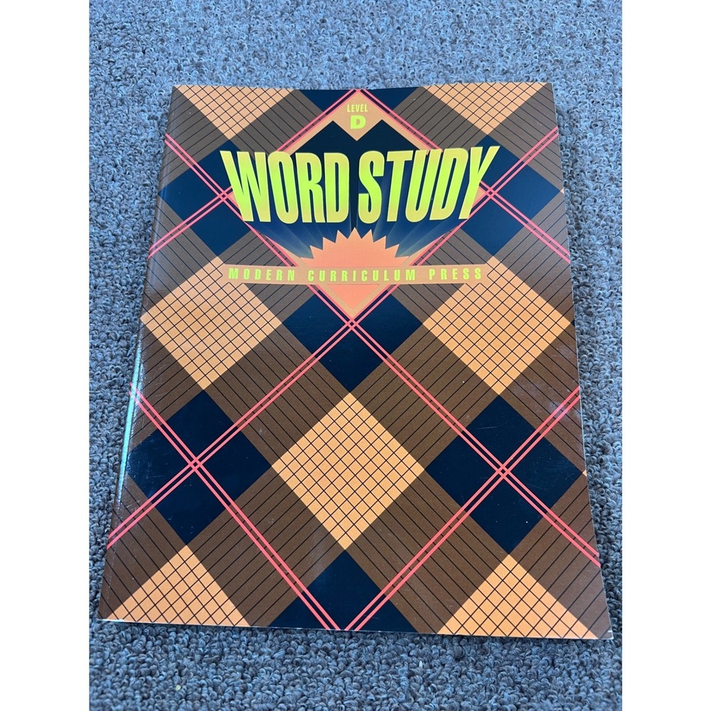 Modern Curriculum Press Word Study Workbook Level D Brown Plaid Good Preowned